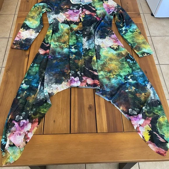 Multicolor Abstract Long Sleeve Top / Dress - Picture 5 of 7